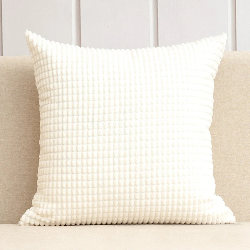 Soft Corduroy Corn Grain Cushion Cover Solid Color 40/45/50/55/60cm Throw Pillow Case For Bedroom Sofa Chair Car Home Decor