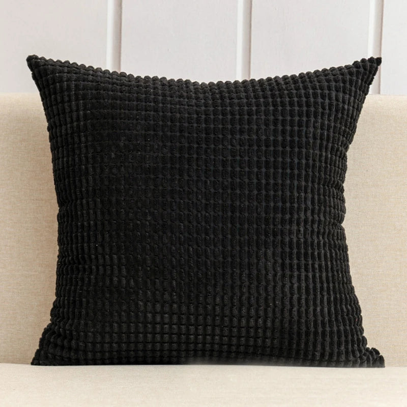 Soft Corduroy Corn Grain Cushion Cover Solid Color 40/45/50/55/60cm Throw Pillow Case For Bedroom Sofa Chair Car Home Decor