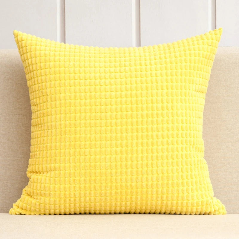 Soft Corduroy Corn Grain Cushion Cover Solid Color 40/45/50/55/60cm Throw Pillow Case For Bedroom Sofa Chair Car Home Decor