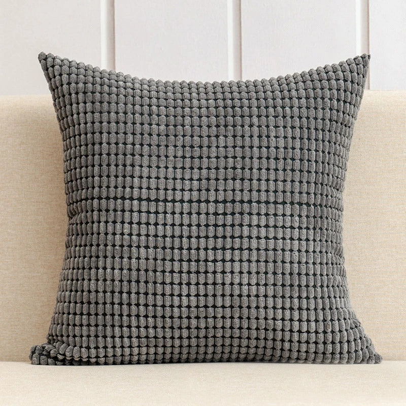 Soft Corduroy Corn Grain Cushion Cover Solid Color 40/45/50/55/60cm Throw Pillow Case For Bedroom Sofa Chair Car Home Decor