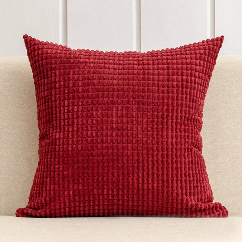 Soft Corduroy Corn Grain Cushion Cover Solid Color 40/45/50/55/60cm Throw Pillow Case For Bedroom Sofa Chair Car Home Decor