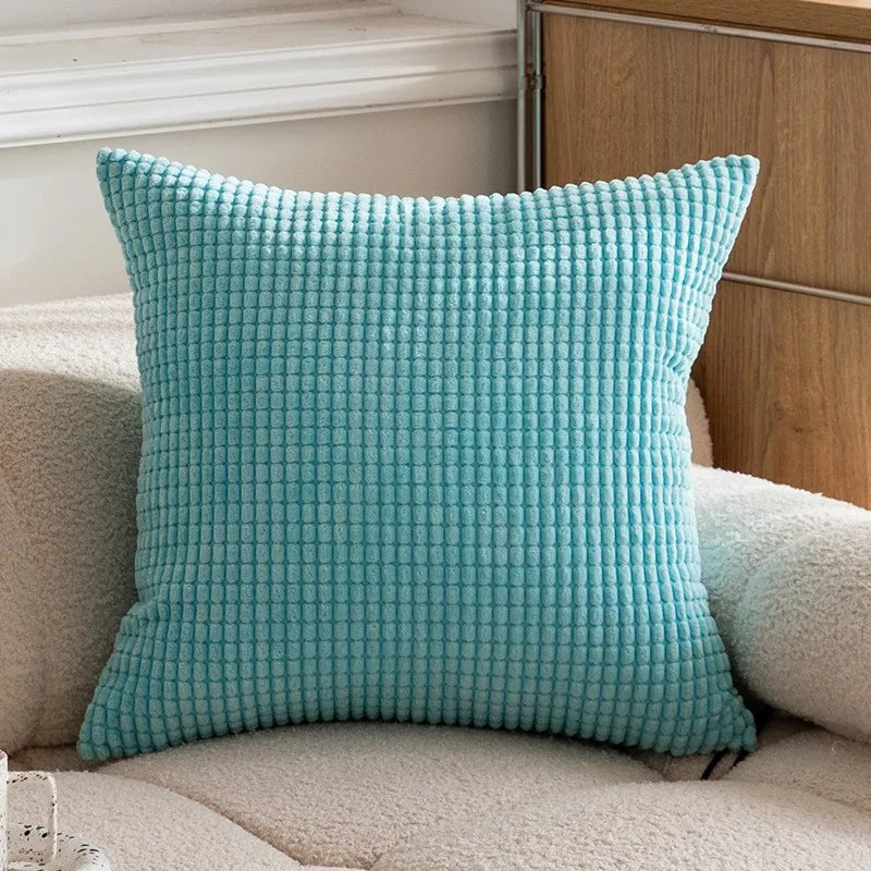 Soft Corduroy Corn Grain Cushion Cover Solid Color 40/45/50/55/60cm Throw Pillow Case For Bedroom Sofa Chair Car Home Decor
