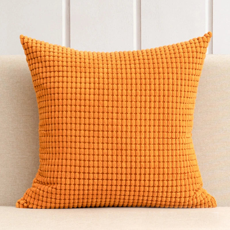Soft Corduroy Corn Grain Cushion Cover Solid Color 40/45/50/55/60cm Throw Pillow Case For Bedroom Sofa Chair Car Home Decor