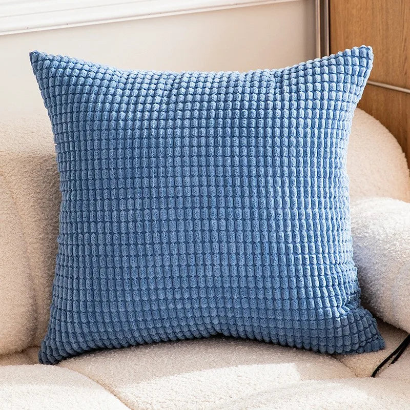 Soft Corduroy Corn Grain Cushion Cover Solid Color 40/45/50/55/60cm Throw Pillow Case For Bedroom Sofa Chair Car Home Decor
