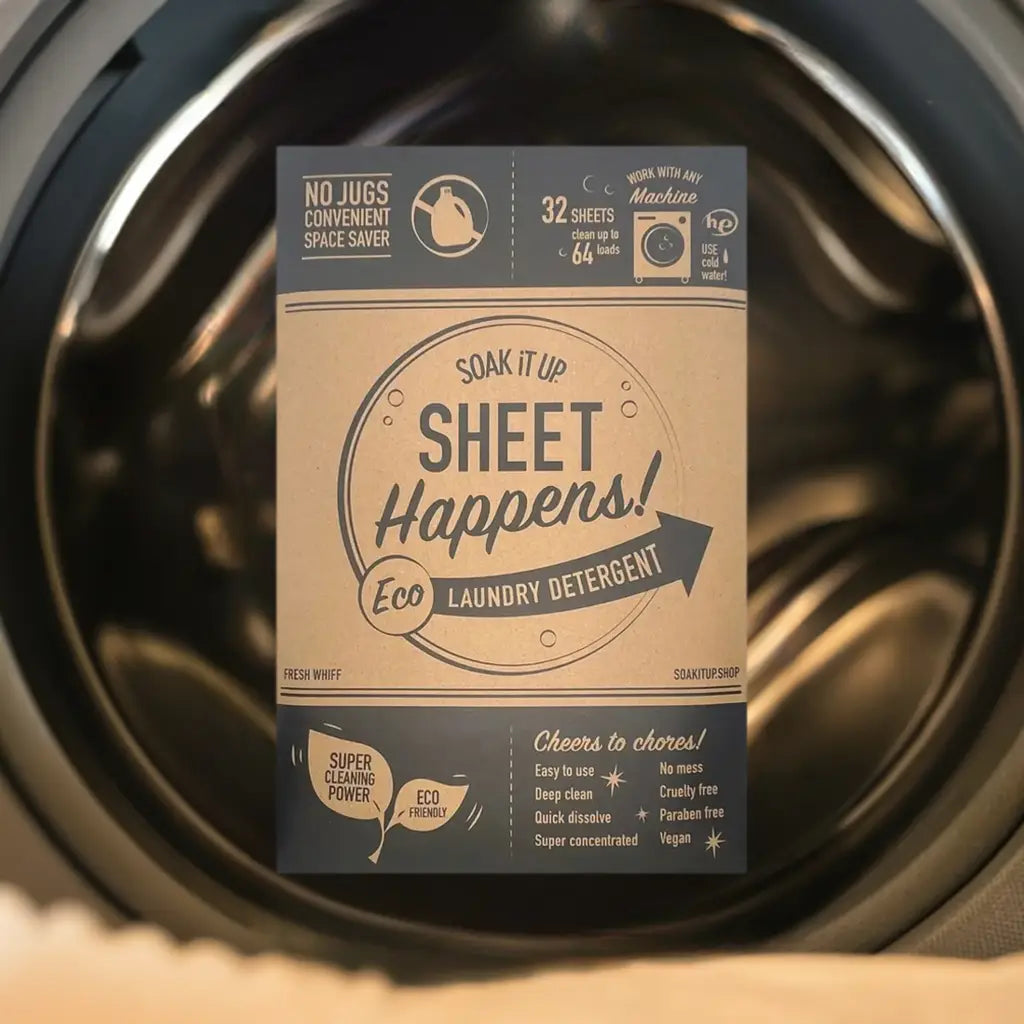 SHEET HAPPENS Eco Laundry Detergent Sheets 64 Loads