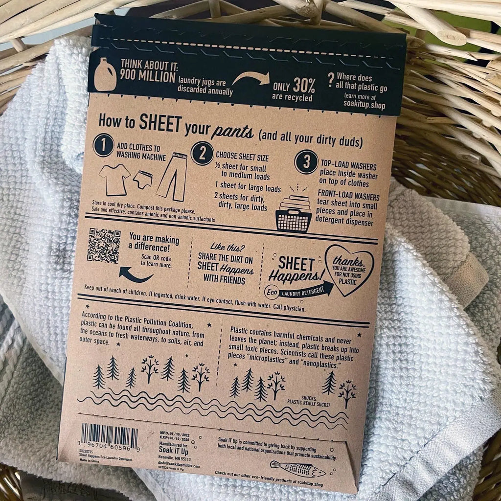 SHEET HAPPENS Eco Laundry Detergent Sheets 64 Loads